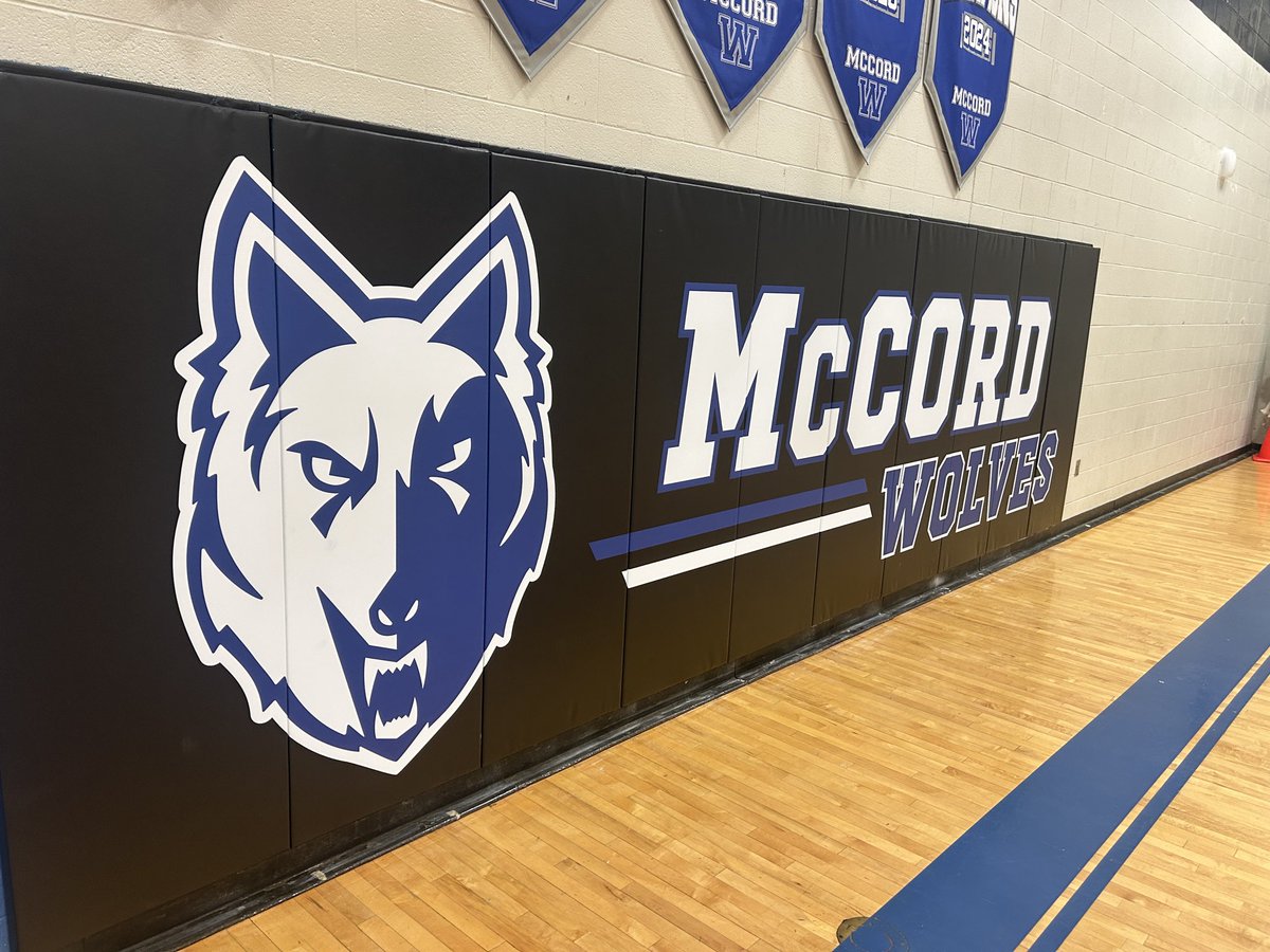 Out with the old and in the with new! Fresh wall mats in our gym just in time for basketball season to get started 🐺 <a href="/McCordMiddle/">McCord Middle School</a> <a href="/wcsdistrict/">Worthington Schools</a>