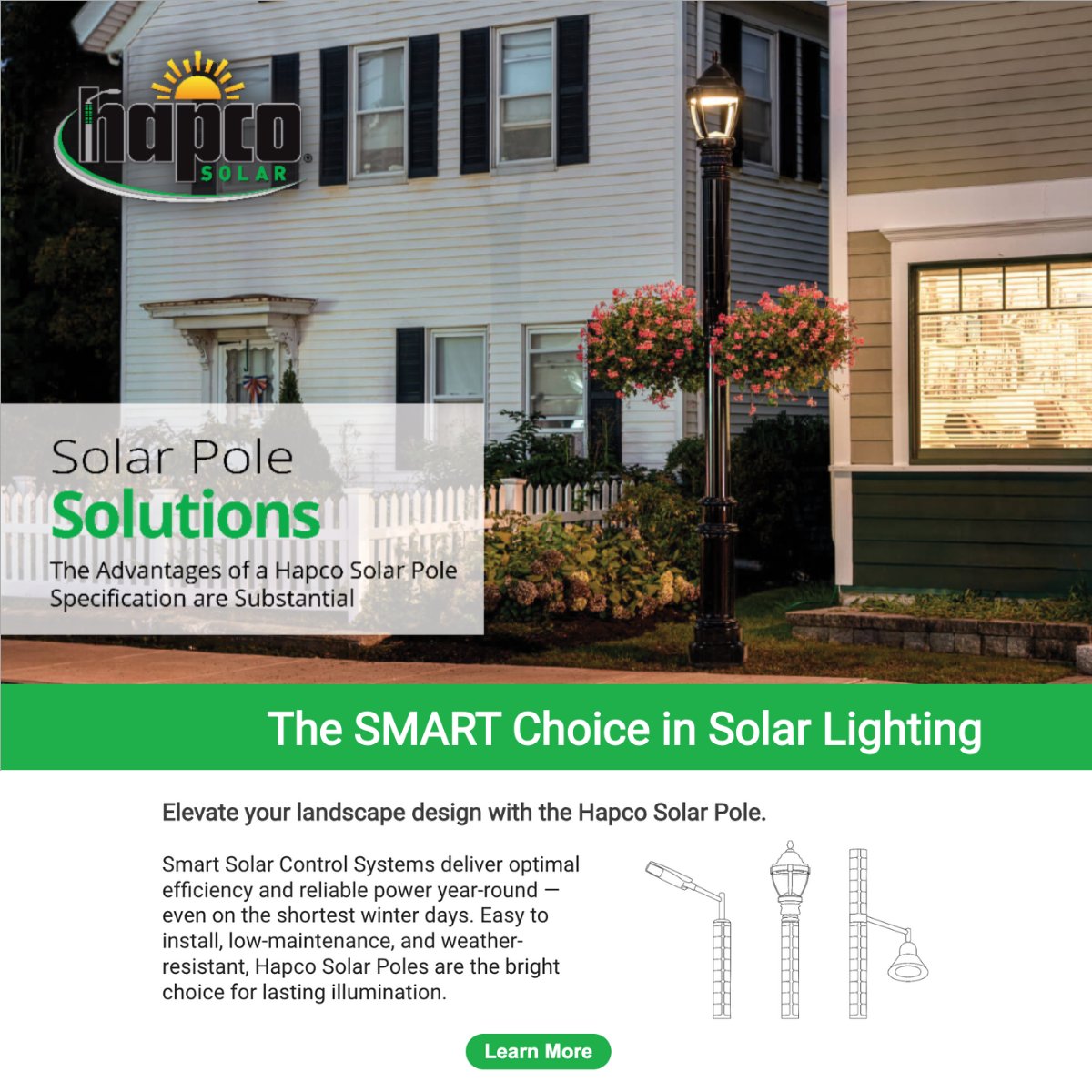 hapco's tweet image. Elevate your landscape design with the Hapco Solar Pole ☀️

Power your projects with smart solar lighting. 🌿
Hapco Solar Poles provide reliable, grid-free illumination with lasting performance and style.

#HapcoSolar #SustainableLighting #RenewableEnergy #LightingSolutions