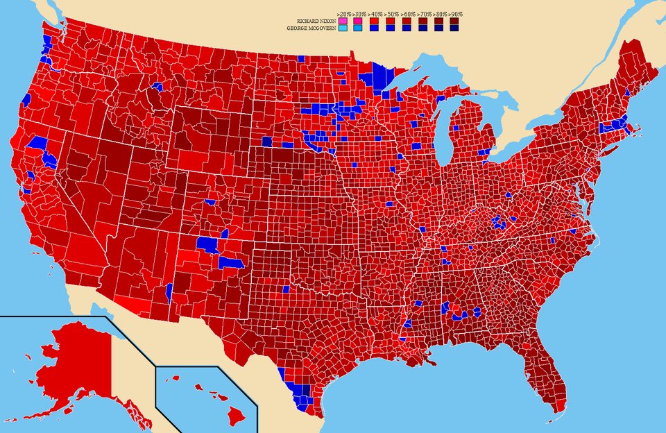 DrClaytonForre1's tweet image. In the 1972 presidential election, Nixon won 60.7% of the popular vote and 520 votes in the Electoral College (vs. 17 for McGovern). It was a huge landslide. The Deep State panicked and ran the Watergate op to get rid of him.