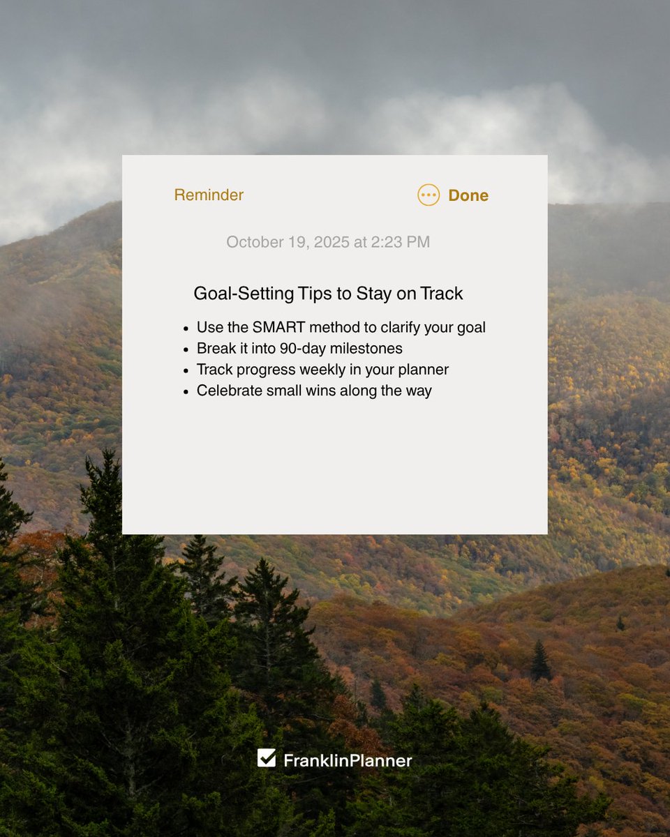 franklinplanner's tweet photo. Your goals should inspire you, not overwhelm you.
Discover how to make them attainable in our latest blog post!!
#franklinplanner #planner #franklincovey #planneraddict #functionalplanning #plannercommunity #plannerlife #functionalplanner https://t.co/yGWkULiSVa