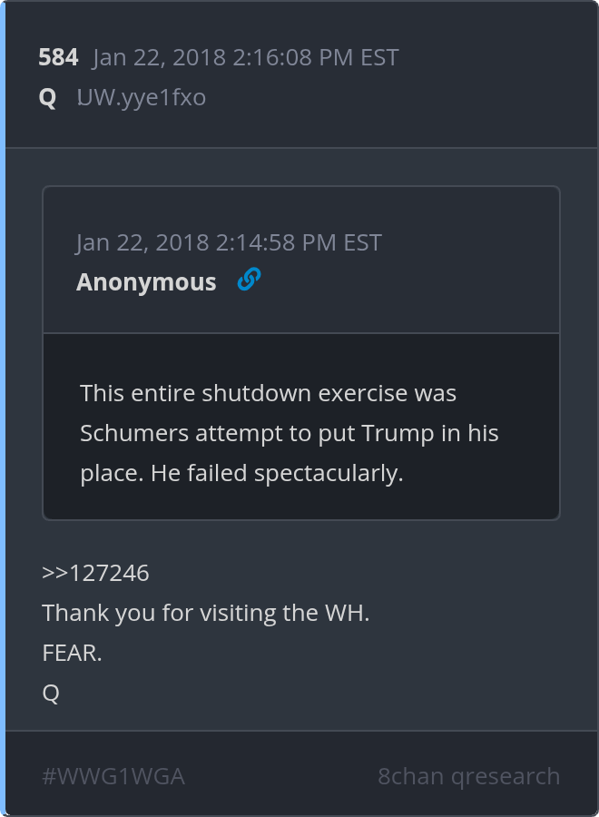 We know who Chuck Schumer is REALLY afraid of, and why the government is still shut down.