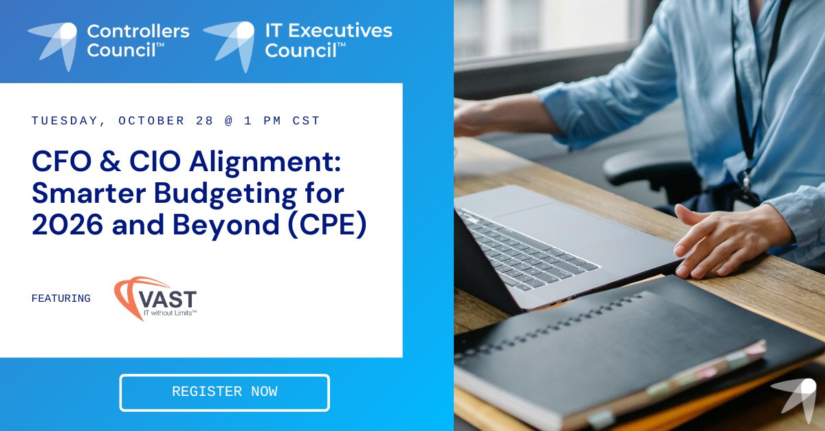 ControllersCncl's tweet image. As enterprises embrace AI, cloud, and subscription-based technology, the traditional lines between IT and Finance are blurring. Capital expenditures are giving way to recurring operating expenses, while AI investments raise new questions about ROI, scalability, and risk. For…