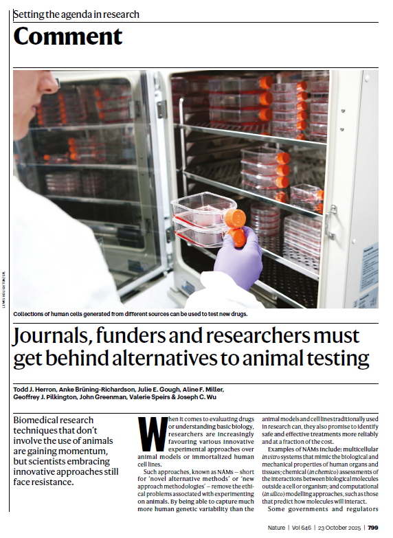 Joseph_C_Wu's tweet image. Check out our Comment in @Nature on #NAMs (or #NewApproachMethodologies) and #CTiD (or #ClinicalTrialinDish) that better capture human genetics and shift mindsets or research.
nature.com/articles/d4158…
@ProfValS @lucy_os @Stanford_ChEMH @StanfordDeptMed @GreenstoneBio @US_FDA @NIH