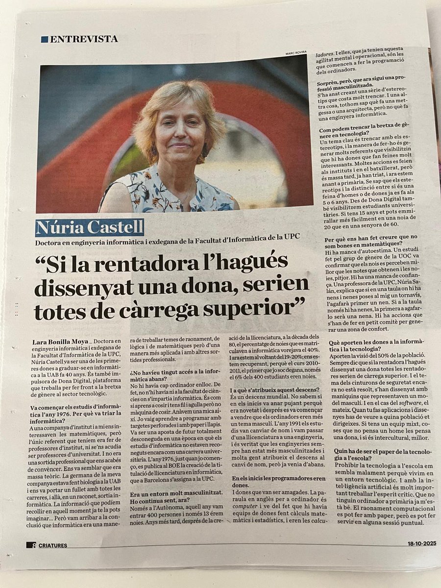 ITSCOOL_com's tweet image. Bona entrevista @NuriaCastell_A @diariARA @larabonilla