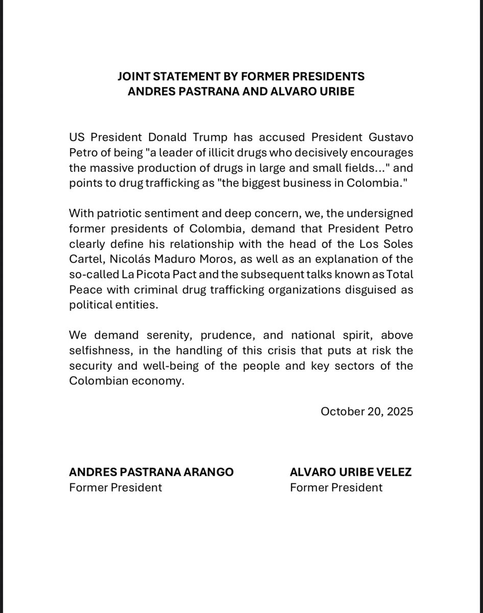 Andrés Pastrana A tweet media