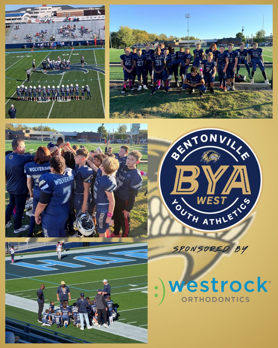 bya_west's tweet photo. Shoutout to the 3rd, 4th & 5th grade BYA West football teams; All 3 teams have advanced to the semifinals, which will be played this weekend! #theWESTway #FutureWolverines
BYA West would like to thank @Westrockortho for sponsoring our Future Wolverines!
@BVille_West_FB https://t.co/I2UynA4uTX