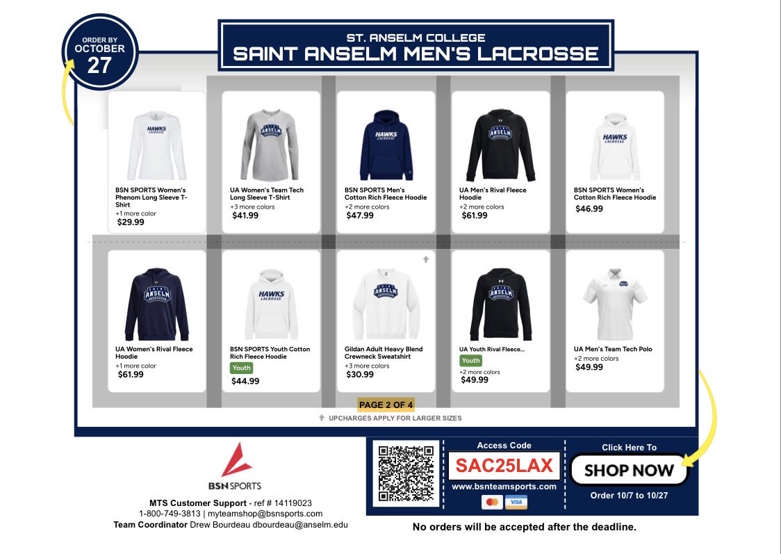 Our team store is live. Use the link below to GEAR up for the 2026 season!

bsnteamsports.com/shop/SAC25LAX