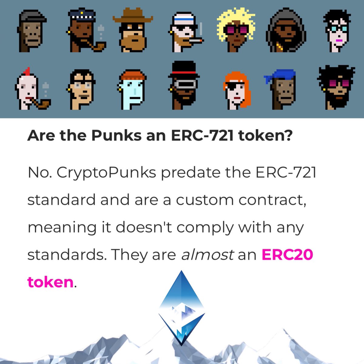 MistCoin &amp; CryptoPunks (#18)

CryptoPunks aren’t real ERC-721 NFTs👀
They were built before the standard existed: Their contract works more like an ERC-20, tracking owners in an array and using simple transfer logic.

A very aesthetic &amp; iconic MistCoin fork!

#10YearsOfMistCoin