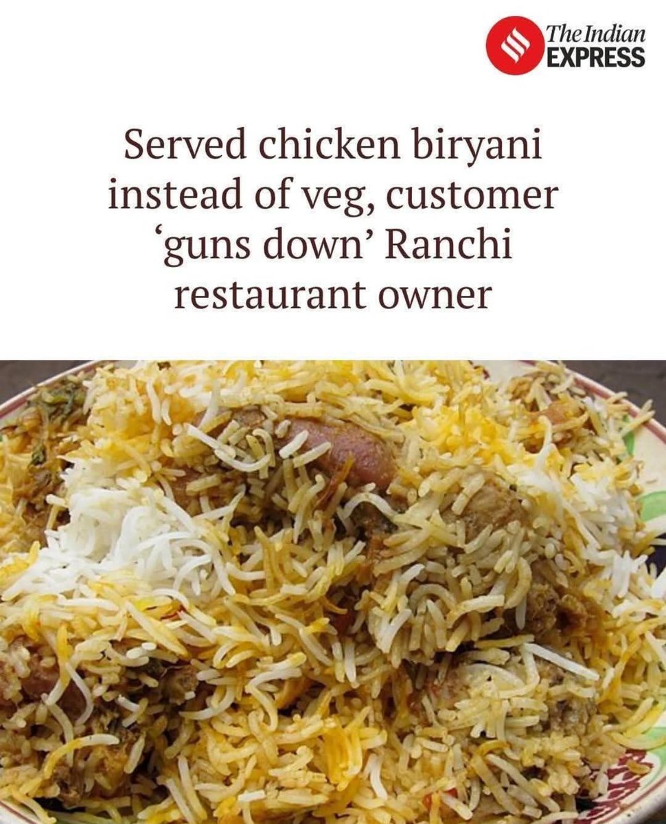 Vegetarians don't wish to kill animals-- but killing humans is ok! 
74 percent of Indians are non-vegetarian and yet have to put up with BJP/RSS supported Vegetarian Goondaism!
