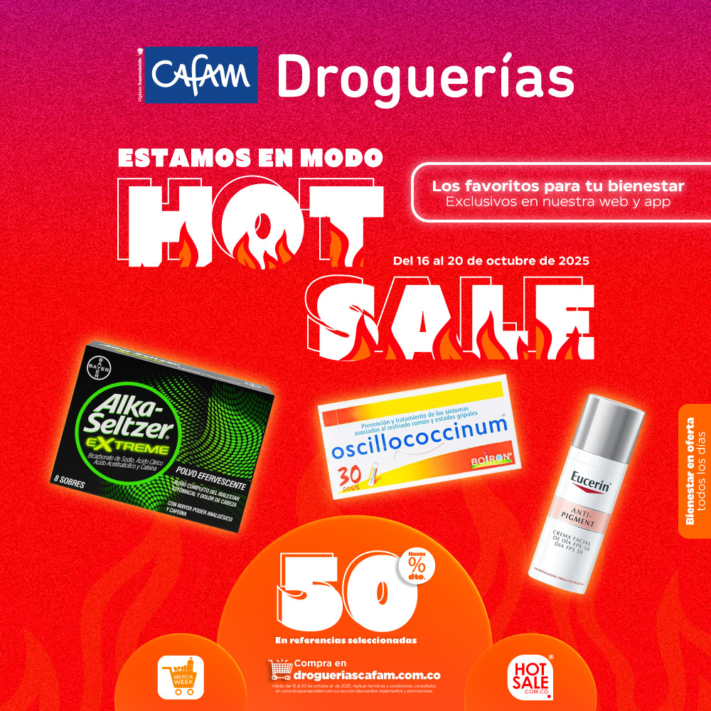 🔥Dcto imperdibles Hasta el 50% dcto en ref selecc de tu Droguería Favorita. Aplican TyC. hubs.la/Q03PmBJs0

@drogueriascafam
