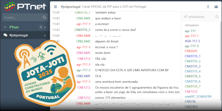 Durante o fim-de-semana de 18 e 19 de outubro, a #PTnet teve o privilégio de apoiar o Departamento Nacional de Radioescutismo do Corpo Nacional de Escutas durante o grande evento internacional JOTA-JOTI 2025 (Jamboree no Ar e na Internet).

ptnet.org/noticias/jota-…