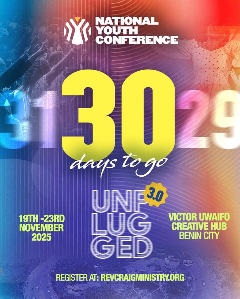 30 Days to NYC with Rev Craig!
The countdown has officially begun 🔥
Get ready for divine moments, powerful encounters, and a move of God that will echo beyond the city!

🗓️ It’s almost time.
#NYCWithRevCraig #unplugged3.0 #30DaysToGo #thecityistaken