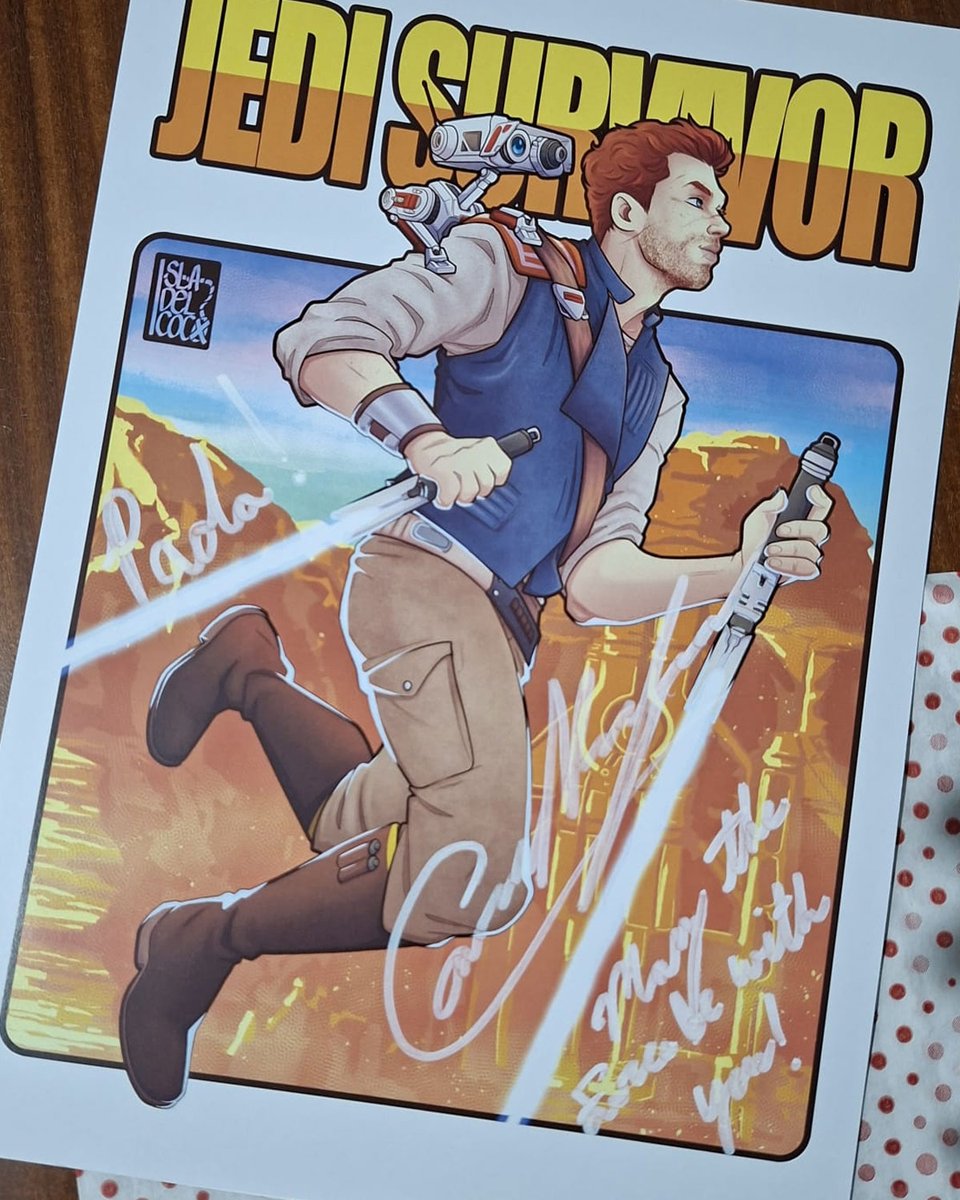 the joy of delivering this Jedi Survivor's tribute directly to Cal Kestis (and he appreciated it!)
(can you guess the inspo? 🐉)