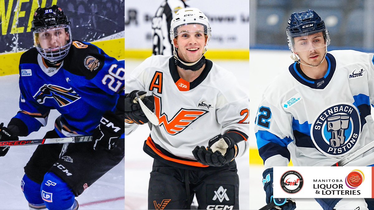 #MJHLNews | Ethan MacTavish (<a href="/SVStampeders/">Swan Valley Stampeders</a>), Niklas Gudmundson (<a href="/winklerflyers/">Winkler Flyers</a> ), and Ryan McDonald (<a href="/MJHLPistons/">Steinbach Pistons</a>) have been named the MJHL Stars of The Week ⭐️⭐️⭐️

Presented by Manitoba Liquor &amp; Lotteries

📊 Read | mjhlhockey.ca/mjhl-stars-of-…