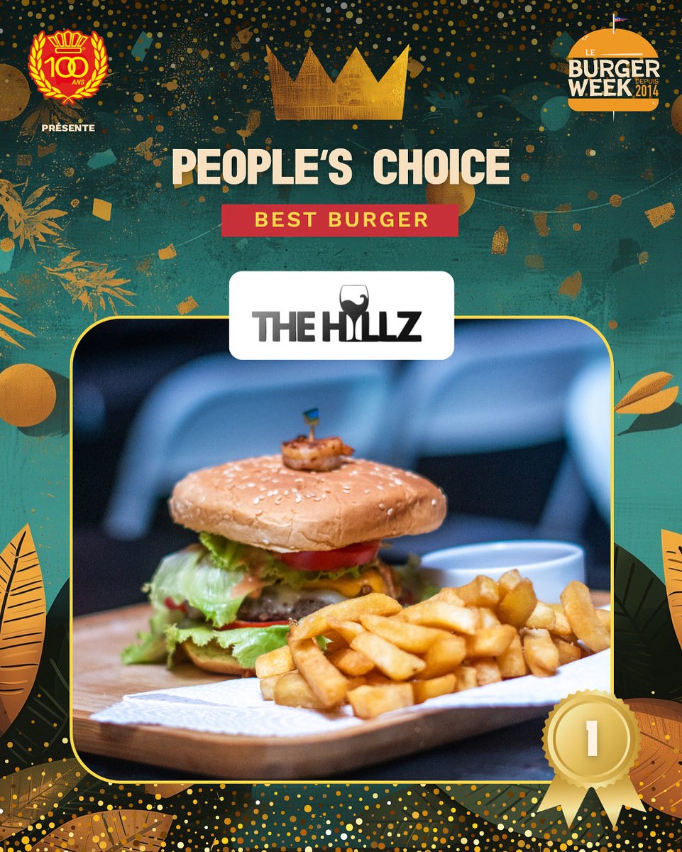 Et le grand gagnant du People's Choice 2025 avec plus de 1000 votes d'avance est @thehillz_bar ! Félicitations 

#LeBurgerWeekHaiti