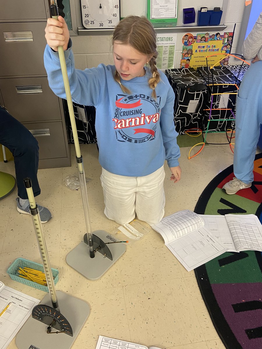 Our 5th grade engineers are enjoying the straw rocket launcher in EEE! 🚀🚀🚀