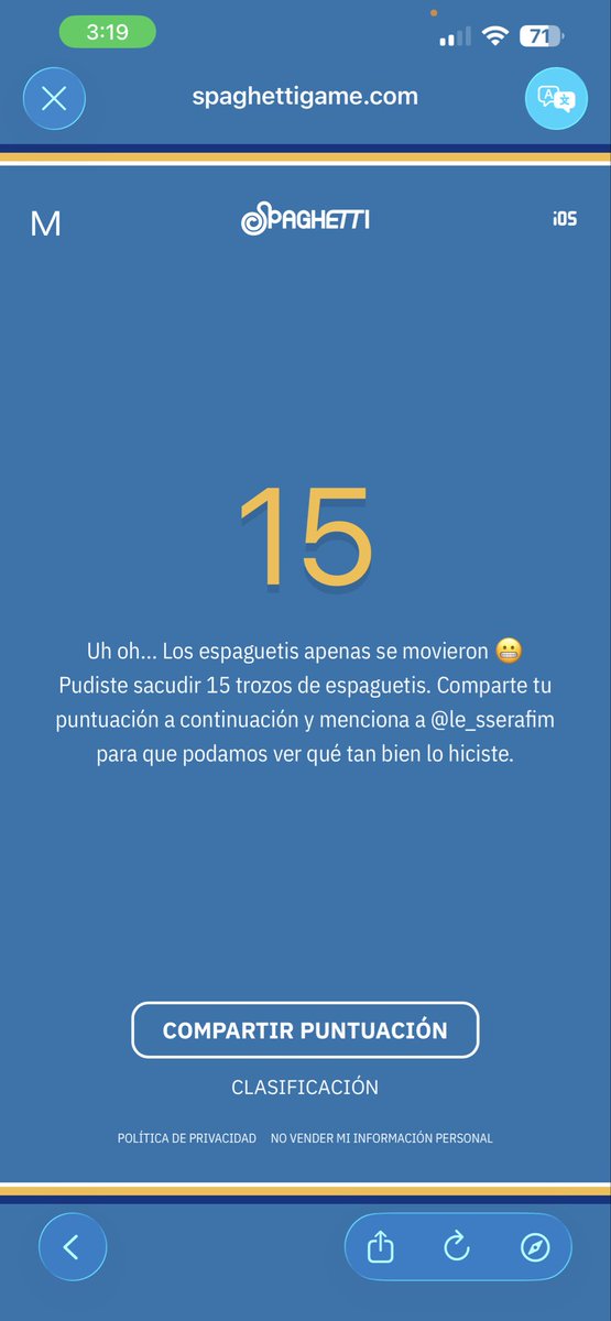 Babytaxbts's tweet photo. No entendΓ jajaja
#LE_SSERAFIM #λ₯΄μΈλΌν
#EAT_IT_UP_SPAGHETTI
#SpaghettiGame https://t.co/doj9araLPl