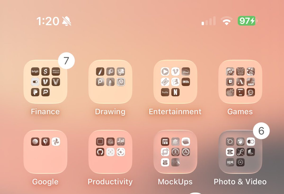 The shadows in folders bug has been fixed in iOS26.1 Beta 4