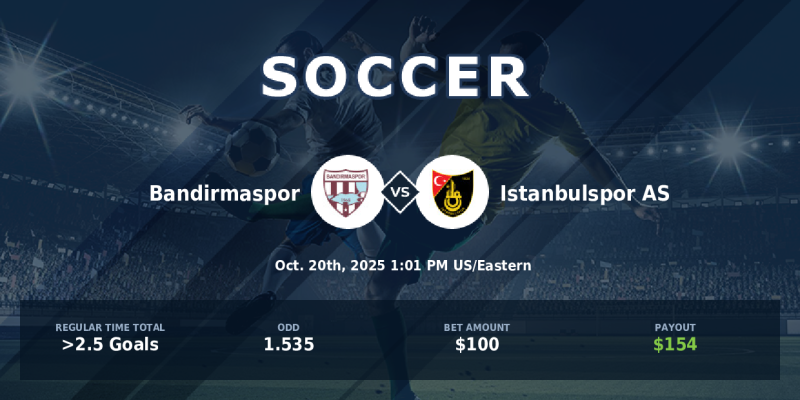 ZcodeAI's tweet image. Live bet ๐ฅ
โฝ๏ธ Soccer. Turkey 1. Lig
๐ Bandirmaspor - Istanbulspor AS
โ
Regular time Total Over 2.5
๐ Odd: 1.535. Bet 100 usd
๐ค Payout 154 usd #livebets #soccer #soccerpicks #freepicks #bettingsports #sportsbetting #zcodesystem
