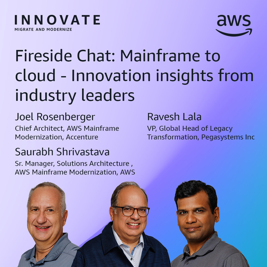 gsantamarina's tweet image. AI is transforming mainframe modernization, unlocking new paths for enterprise change.
Join leaders from Pega, Accenture & AWS on Oct 23 to explore real-world strategies for legacy transformation.
Register now: my.sociabble.com/NGQvdtT2Gfpe 🚀 #AWSInnovate #MainframeModernization