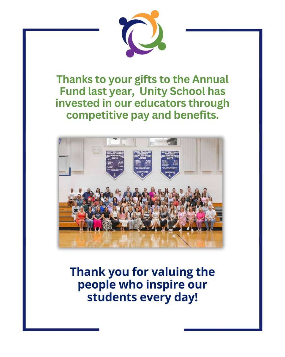 UnityDelray's tweet image. When we support our teachers, we strengthen every student’s success. 💙
Thanks to your generosity, Unity continues to invest in our educators through strong pay & benefits—because they’re the heart of our school. 🌟
👉 Donate today: buff.ly/3Y7HpX6
#UnitySchoolFL