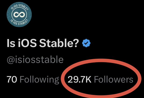 Is iOS Stable? tweet media