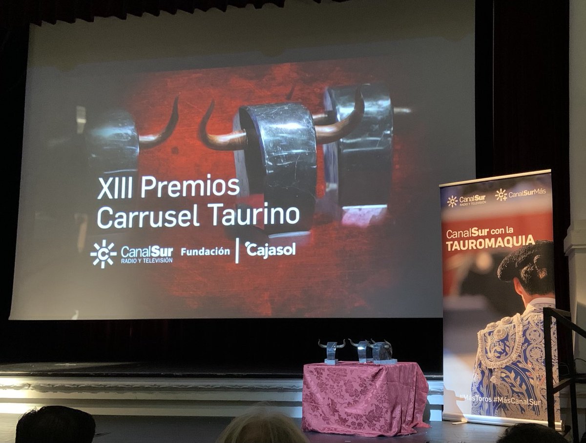 Acto de entrega de los XIII Premios Carrusel Taurino. CabalSur con la TAUROMAQUIA. Magnifico lema de ⁦<a href="/canalsur/">CanalSur</a>⁩