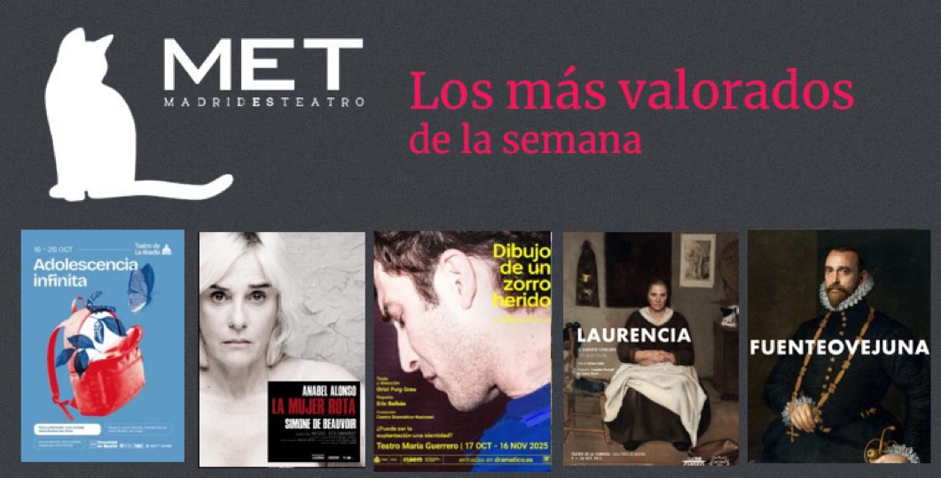 🔵 Dos semanas después de su estreno, “La mujer rota” continua en el #TOP2 de #LosMasValorados de la semana de <a href="/TEATROMADRID/">MadridEsTeatro</a> ⬇️