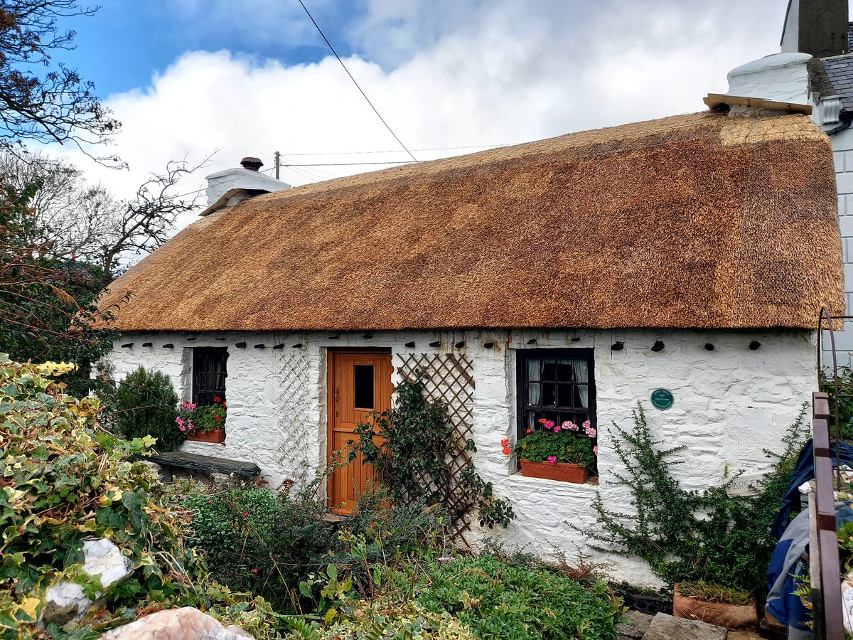 masterthatcher2's tweet image. A lovely little cottage on the #IsleOfMan that Jim, Rafal and Daniel re-thatched in the last week. #Thatching.