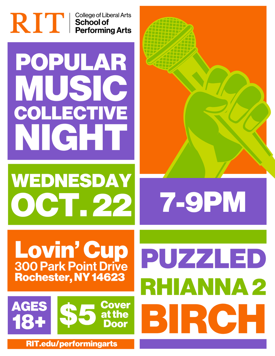 Two Nights of Live Music!

The Popular Music collective is hosting two exciting events this week. 

On Wednesday, join Puzzled, Rhianna 2, and BIRCH at @lovincuproc from 7-9pm. 

On Thursday, Javas will host two hours of live music from 5-7pm.