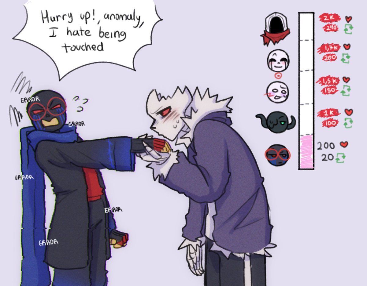 Painted_Eycel's tweet image. Como dato random, a Error lo coloqué para rellenar espacio, sentí raro tener que poner a Farm en medio de los otros kdjaja

#HorrorSans #errorsans