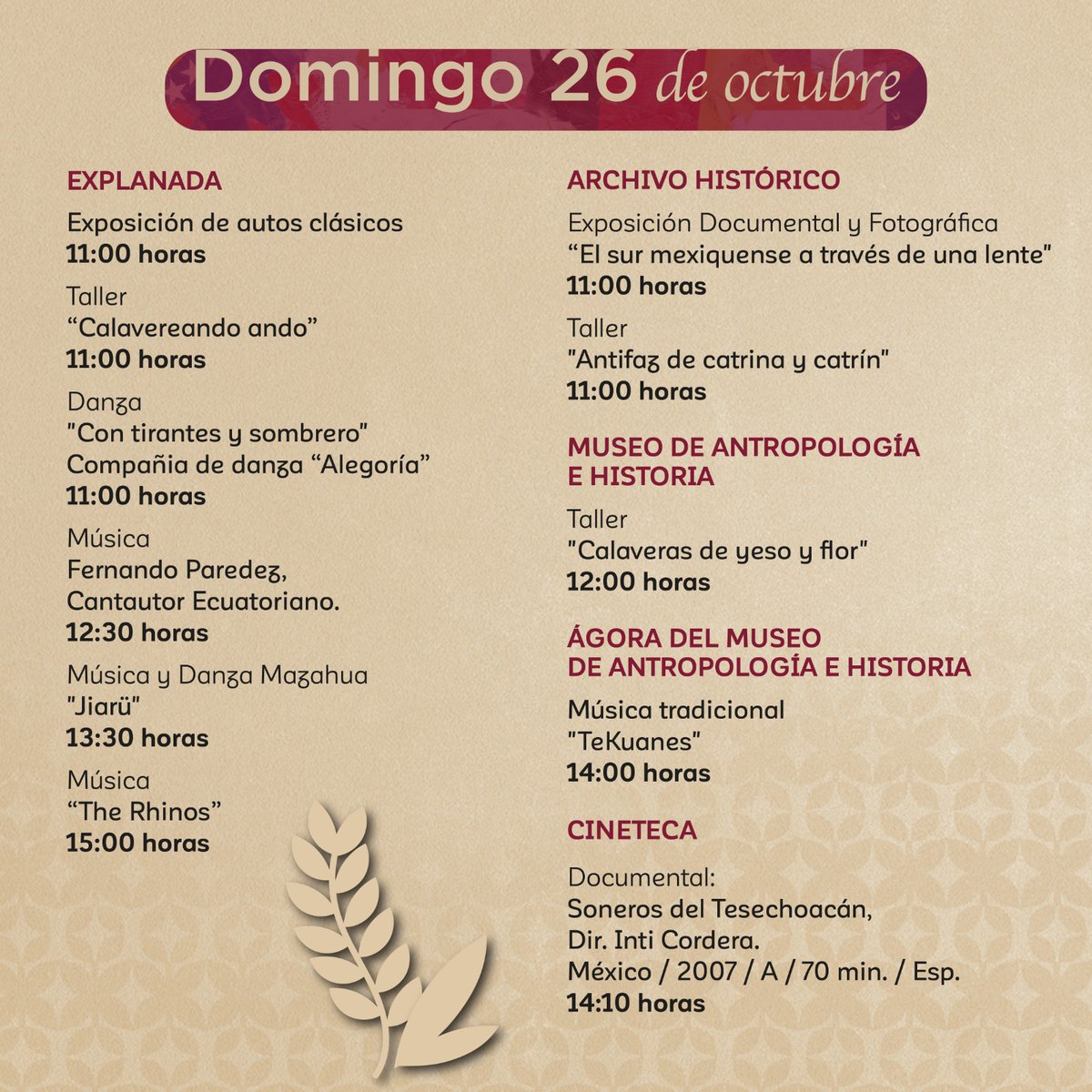 CulturaEdomex's tweet image. ¡Vive la magia del arte y la cultura en todas sus formas!
Este 25 y 26 de octubre llega nuestro Festival Cultural #TransformARTE en su edición #Multicultural.
¡Te esperamos!

📍 Centro Cultural Mexiquense, #Toluca
Consulta el programa completo 👇
#ElPoderDeServir