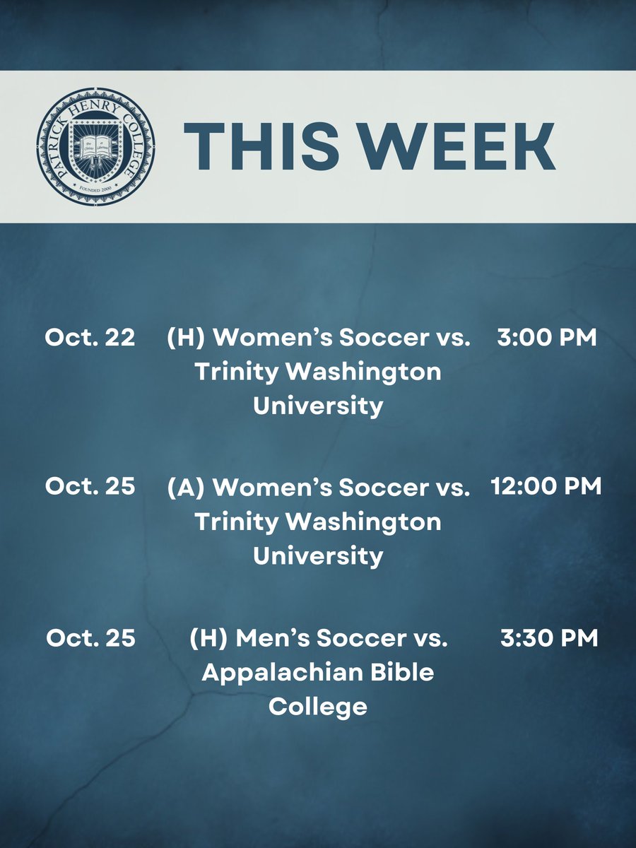 PHCsentinels's tweet photo. 🗓️This is the Sentinels' second-to-last week of the soccer season. ⚔️ Come on out and cheer them on this Wednesday and Saturday! ⚽️

#standsentinelstrong 💪
#forchristandforliberty
#phcsentinels https://t.co/1S5PYbD3KW