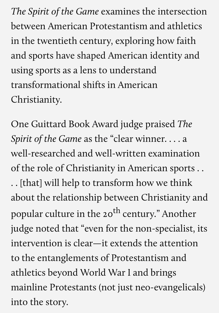 Paul Putz (@p_emory) on Twitter photo More good news to share about my book: It has won the 2025 Guittard Book Award from <a href="/BaylorHistory/">Baylor History</a>.
So grateful. I know life doesn’t always work this way, so it’s truly a gift and an honor to have your work seen and recognized 🙏
history.artsandsciences.baylor.edu/news/story/202… More good news to share about my book: It has won the 2025 Guittard Book Award from <a href="/BaylorHistory/">Baylor History</a>.
So grateful. I know life doesn’t always work this way, so it’s truly a gift and an honor to have your work seen and recognized 🙏
history.artsandsciences.baylor.edu/news/story/202…