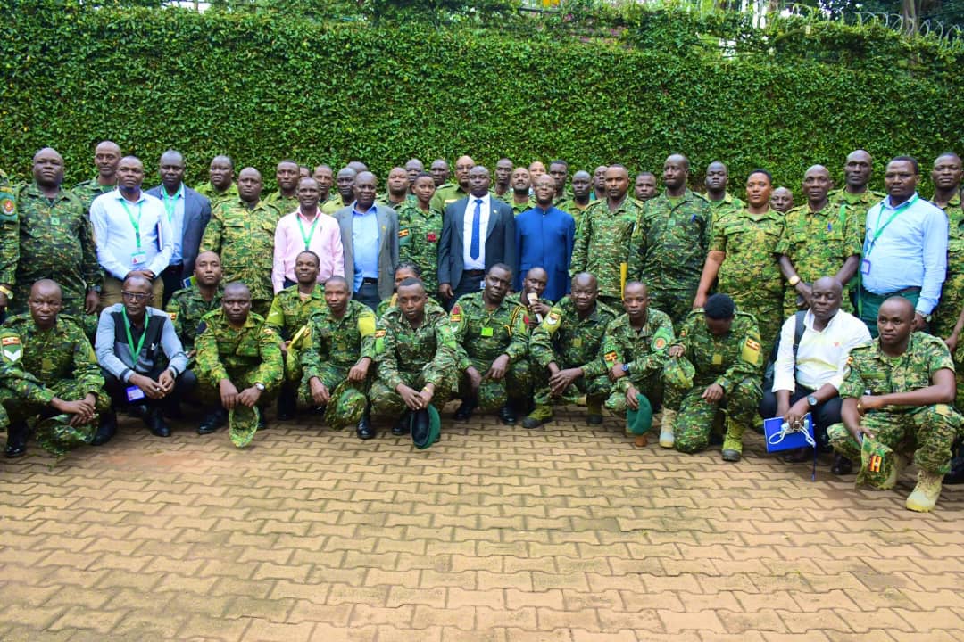 Dr Jibril S. Owomugisha (@dr_jibcares) on Twitter photo Earlier today, Dr <a href="/ABarirega/">Barirega Akankwasah, PhD</a> ED <a href="/nemaug/">National Environment Management Authority (NEMA)</a> welcomed 50 <a href="/MODVA_UPDF/">Uganda Peoples' Defence Forces</a> resident contingency officers to join forces with Environmental Protection Police Unit (EPPU) & Environmental Protection Force (EPF).
This boosts efforts on environmental protection.
Cc <a href="/ObothOboth/">Jacob Marksons Oboth (MP)</a> <a href="/WKajwengye/">wilson kajwengye</a> Earlier today, Dr <a href="/ABarirega/">Barirega Akankwasah, PhD</a> ED <a href="/nemaug/">National Environment Management Authority (NEMA)</a> welcomed 50 <a href="/MODVA_UPDF/">Uganda Peoples' Defence Forces</a> resident contingency officers to join forces with Environmental Protection Police Unit (EPPU) & Environmental Protection Force (EPF).
This boosts efforts on environmental protection.
Cc <a href="/ObothOboth/">Jacob Marksons Oboth (MP)</a> <a href="/WKajwengye/">wilson kajwengye</a>