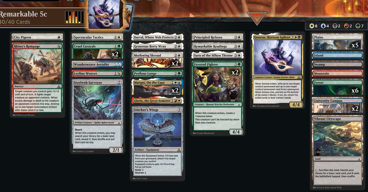 ArstallStream's tweet image. 🏆#13 4-1 "5" color #MTGxSpiderMan #mtg #mtga #mtgarena