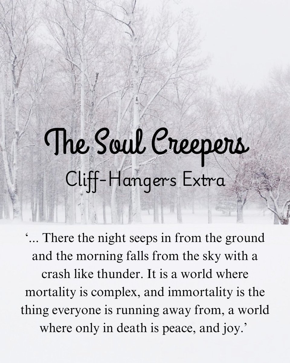 ullmansmith432's tweet photo. Read quotes from my short story The Soul Creepers. Cliff-Hangers, a short story collection, is avalivbale for free on Kindle till the 25th of October. Please check it out and drop a review. #books #freebook #lovereading #booktwitter https://t.co/K2OKMyY3EX https://t.co/ZMqRk9BAVR