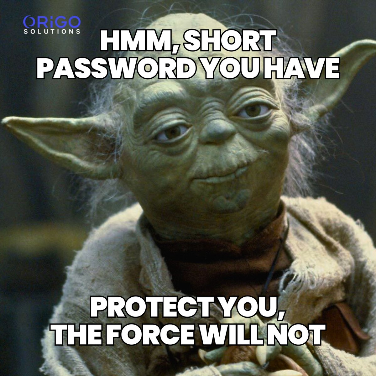 designorig0's tweet photo. “Short password you have, protect you, the force will not” - Yoda
Strong your defenses must be.
Join #CyberShield2025 on Oct 23 to protect your site, your data, and your brand.
#CyberSecurity #SmallBusiness #WebsiteDesign #BrandTrust #DataSafety #DigitalMarketing #OrigoCreative #EnlightenITSolutions #OnlineSafety #YodaMeme #CyberSmart