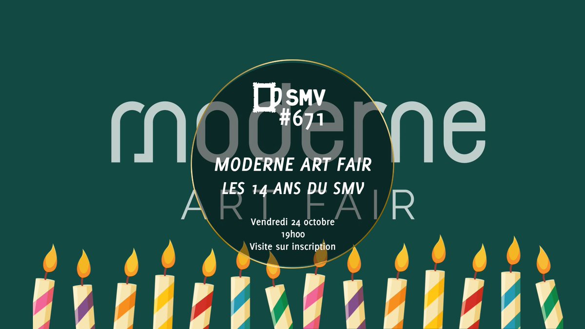 [#SMV671] 📆 #Avosagendas
⚠SMV sur inscription⚠
🎂 Cette année, pour célébrer les 14 ans du SMV, nous vous convions ce 24/10 à une déambulation dans les allées de #ModerneArtFair !
✍🏽 forms.gle/t4G1WYnt7ymQdF…
🔎+ d’infos : fb.me/e/6WRGJ1SPj
#SMV14ans #maf2025 #14ans