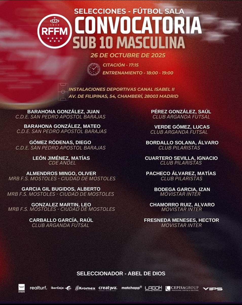 1mostolesfs's tweet image. 💙CANTERA💙 
Nuestros jugadores Oliver Almendros, Alberto García y Leo  Gonzalez han sido convocados para los próximos entrenamientos por la
@RFFM_FutbolSala Sub-10. ¡Enhorabuena, chicos! a darlo todo!!
#canteraazul💙