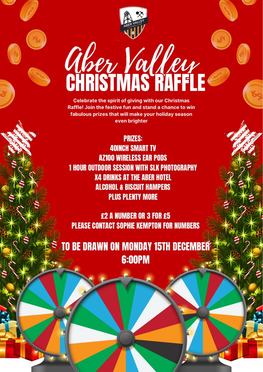 ⚫️ Get involved in our Christmas raffle 🟠

Lot's of prizes to make Christmas a good one! 

#COTA #christmasraffle2025