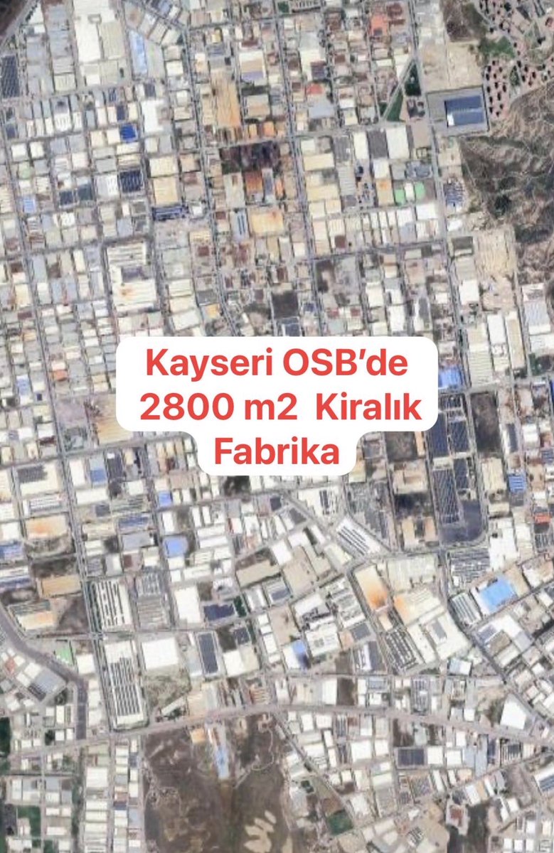 aesmaoglu's tweet photo. Kayseri organize Sanayi Bölgesi’nde 2800 metre² kiralık fabrika https://t.co/n3MLwUqxq2