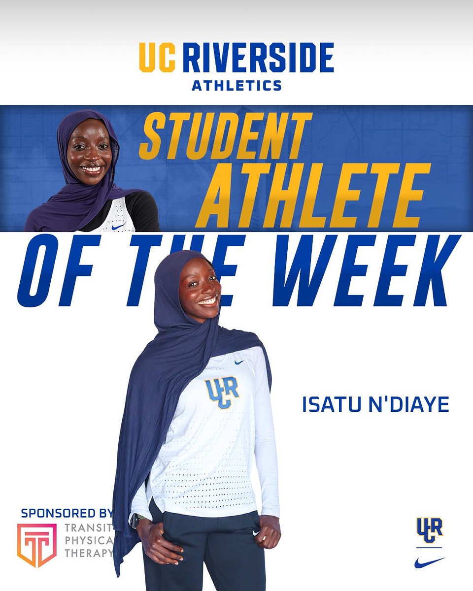 After a record book finish at the Highlander Invitational, Isatu N’Diaye is this week’s UCR Student-Athlete of the Week! 

#GoHighlanders