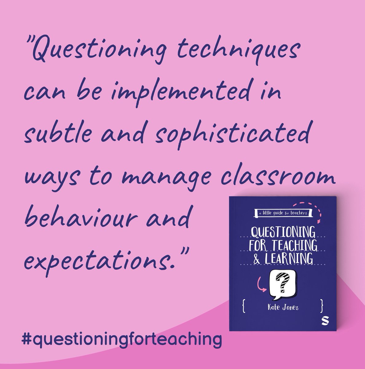Questioning in the classroom is the anchor of effective teaching, learning &amp; assessment. Questions also have the power &amp; potential to shape classroom culture. Subtle, carefully considered &amp; crafted questions can guide expectations, manage behaviour &amp; ensure every learner is
