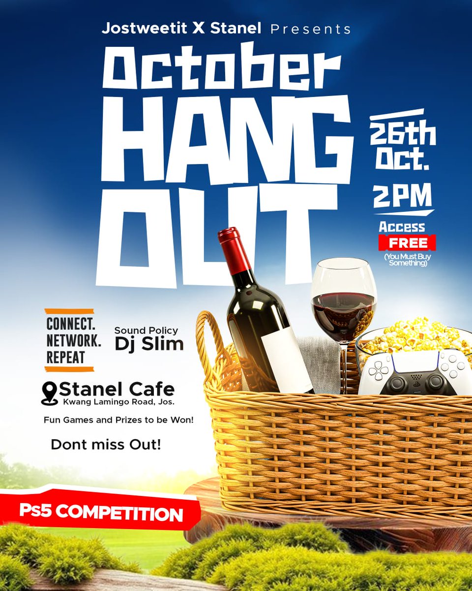 It’s that beautiful HANGOUT vibe again 🔥

Let’s come together, Ladies &amp; Gentlemen for a perfect hangout to meet the amazing faces behind the timelines.

Don’t miss out on the fun, laughter &amp; connections!
Tell a friend to tell a friend 🧡
📍Check the flyer for all the details.