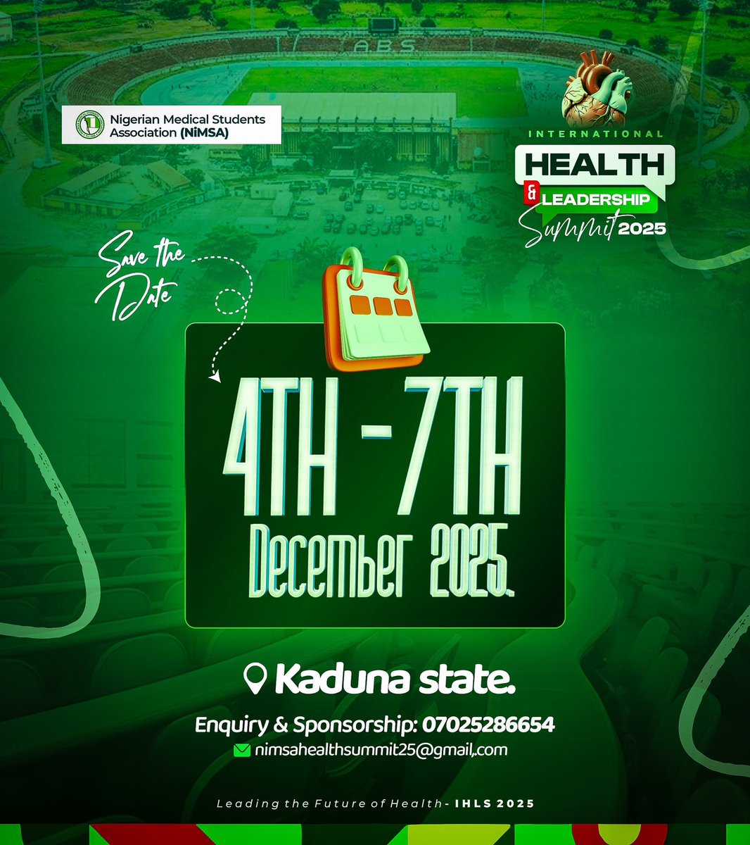 HAVE YOU HEARD?

IHLS 2025 is happening live from the  4th–7th of December in KADUNA State💃🥳

If you’ve been wondering how to make your December unforgettable and impactful, wonder no more 🤭✨

📅 Mark your calendars
📣 Spread the word
💫 Save the date!