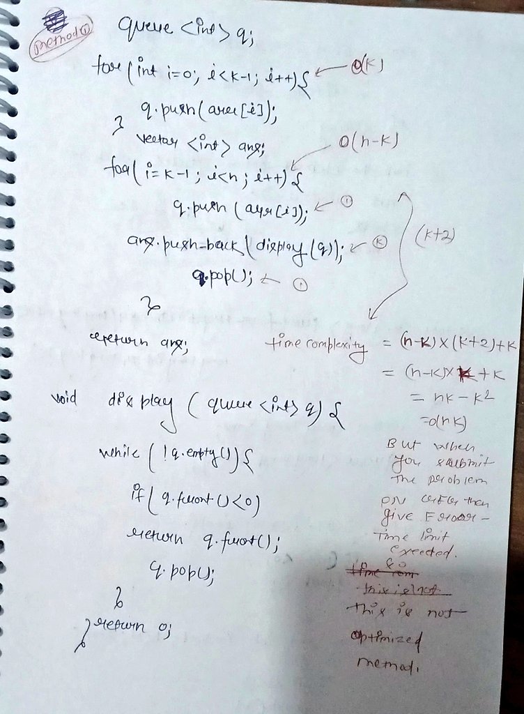 programmersatya's tweet image. 💡 Day 15 of #100DaysOfDSA 
Happy Diwali 😊 🎊👏

✅ Print all number in every window of size K
✅️ First negative integer in every window of size K

I’m currently learning DSA in C++ from the CoderArmy YouTube channel with Rohit Negi brother — an amazing mentor. 

#CoderArmy