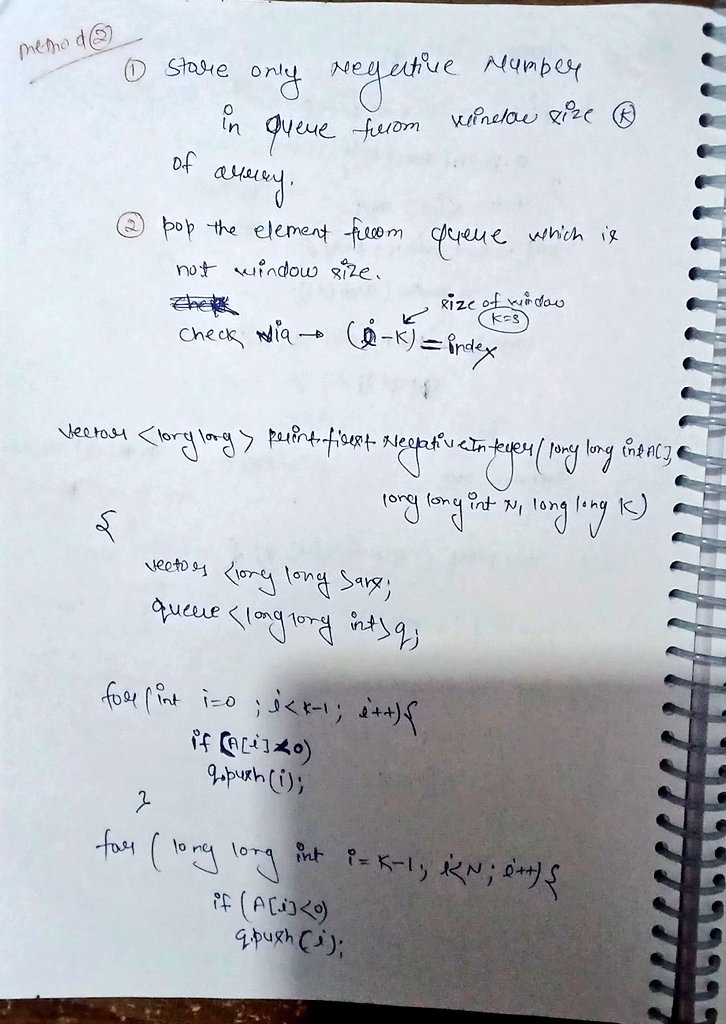 programmersatya's tweet image. 💡 Day 15 of #100DaysOfDSA 
Happy Diwali 😊 🎊👏

✅ Print all number in every window of size K
✅️ First negative integer in every window of size K

I’m currently learning DSA in C++ from the CoderArmy YouTube channel with Rohit Negi brother — an amazing mentor. 

#CoderArmy