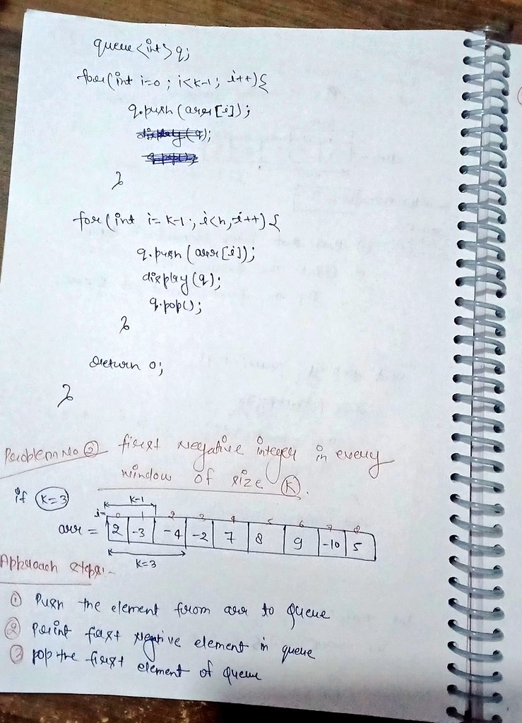 programmersatya's tweet image. 💡 Day 15 of #100DaysOfDSA 
Happy Diwali 😊 🎊👏

✅ Print all number in every window of size K
✅️ First negative integer in every window of size K

I’m currently learning DSA in C++ from the CoderArmy YouTube channel with Rohit Negi brother — an amazing mentor. 

#CoderArmy