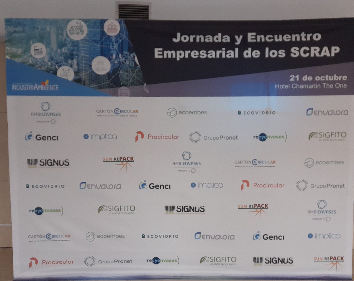 Todo listo para la Jornada y Encuentro Empresarial de los SCRAP de mañana en el Hotel Chamartín TheOne #JornadaSCRAP

industriambiente.com/eventos/scraps…